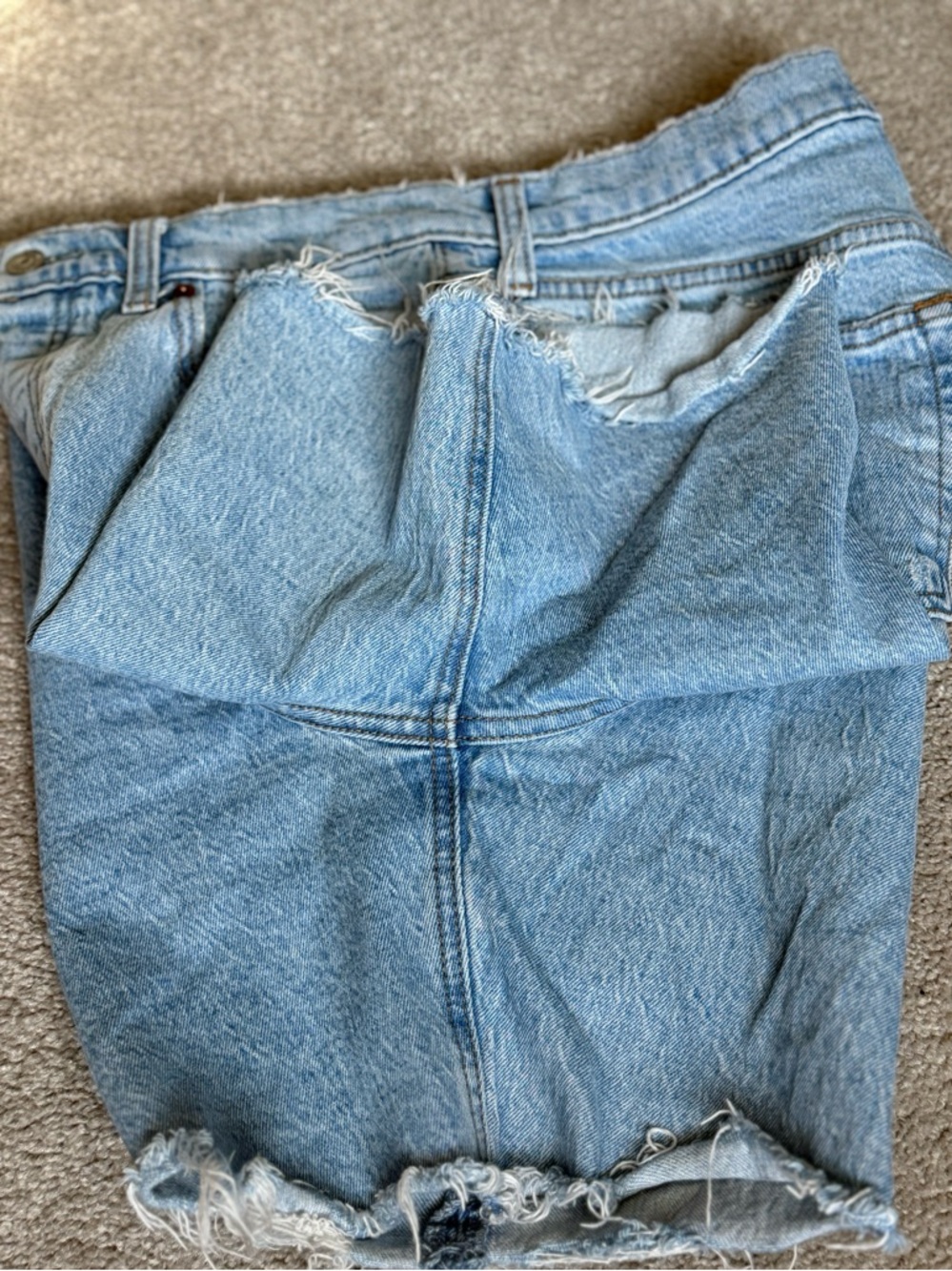 Abercrombie & Fitch 7in Inseam Dad Short High-Rise Light Wash Size W29/8 Denim - Picture 6 of 7